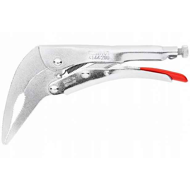 Upínací kleště prodloužené, ohnuté Knipex 200 mm, pozinkovaný profil Najder