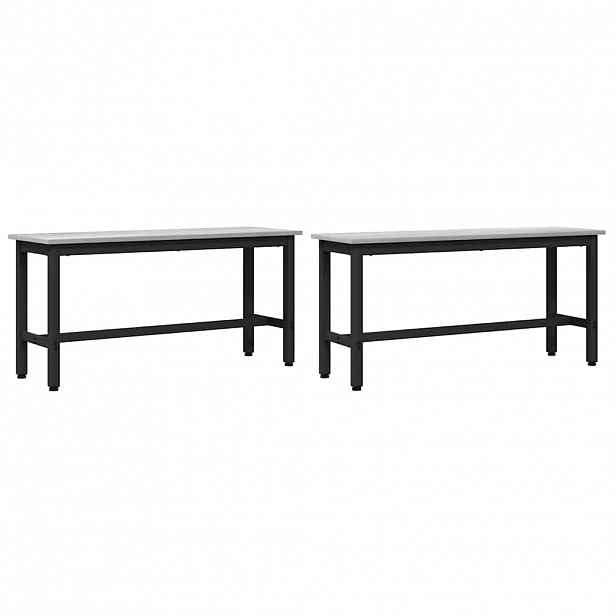 vidaXL Jídelní lavička 100 x 32,5 x 48,5 cm 2 ks