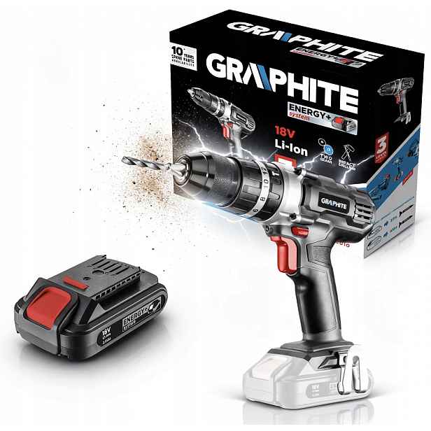 Aku Vrtačka Aku 2AH Nabíječka Graphite