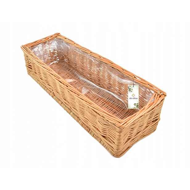 Balkonový truhlík na květiny Balkonová proutěná krytka z proutí 40 cm F