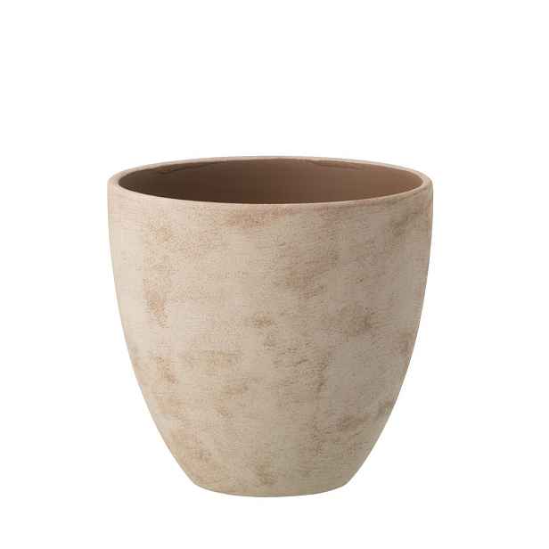 Béžový keramický obal na květináč Larigge M - Ø 20*19 cm J-Line by Jolipa