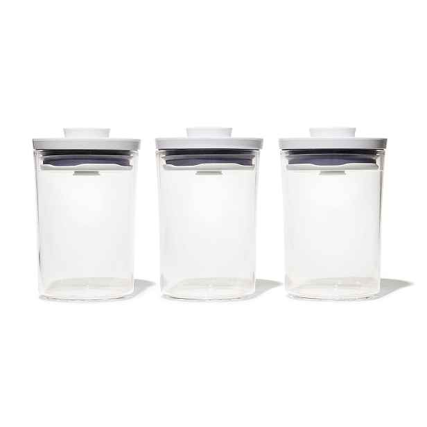 OXO Sada kulatých dóz na potraviny POP Good Grips, 0,6 l, 3 ks 11323900