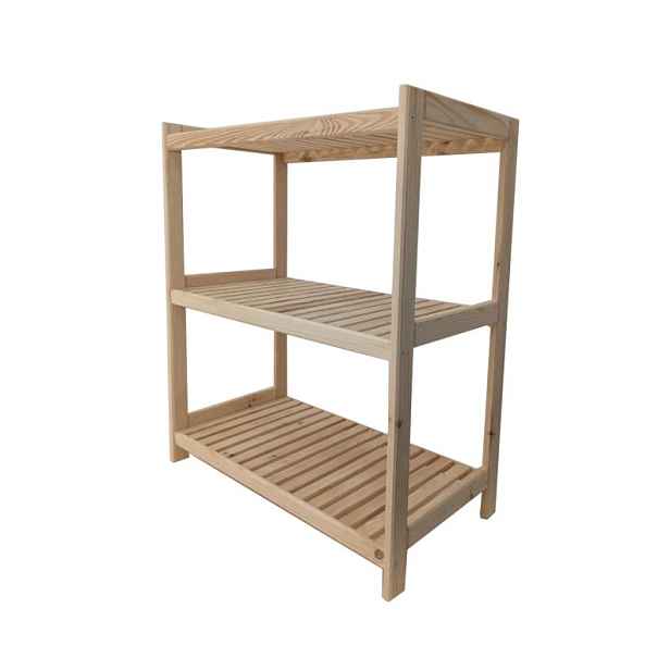 Tonap dřevěný regál 3 police borovice 80 x 93 x 43 cm TP92679