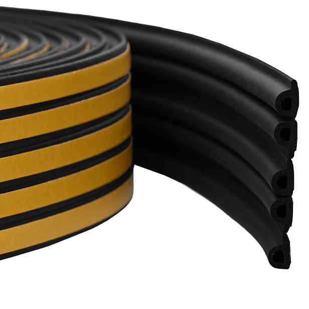vidaXL Samolepicí okenní těsnění Černá 9 x 6 mm 100 m EPDM pěna