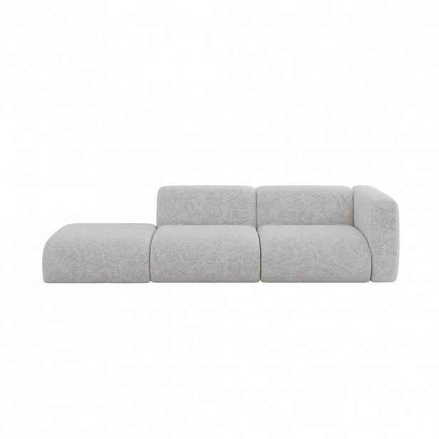 ALTDECOR POHOVKA S PRAVOU OTOMANOU MIRA-S3 296x89x70 Šedá Velur
