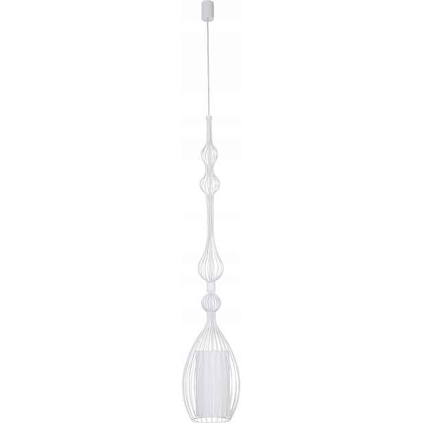 Závěsná lampa lustr Nowodvorski Abi bílá, E27, max 40 W, nastavitelná
