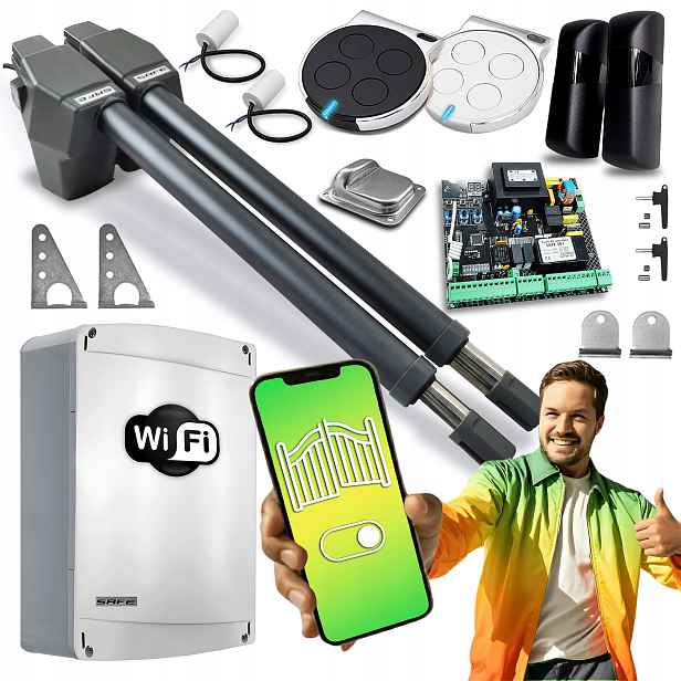 Set Pohon pro Dvoukřídlovou bránu 7 m Wifi Automat pohon dálkového ovládání 350 kg