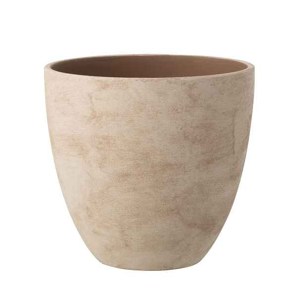 Béžový keramický obal na květináč Larigge L - Ø 30*29 cm J-Line by Jolipa