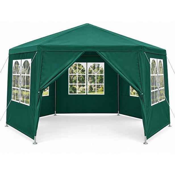 Pavilon Stan Altana 4x4 m Zelený 6 stěn Hexagon 2x2x2