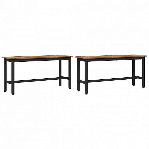 vidaXL Jídelní lavička 100 x 32,5 x 48,5 cm 2 ks