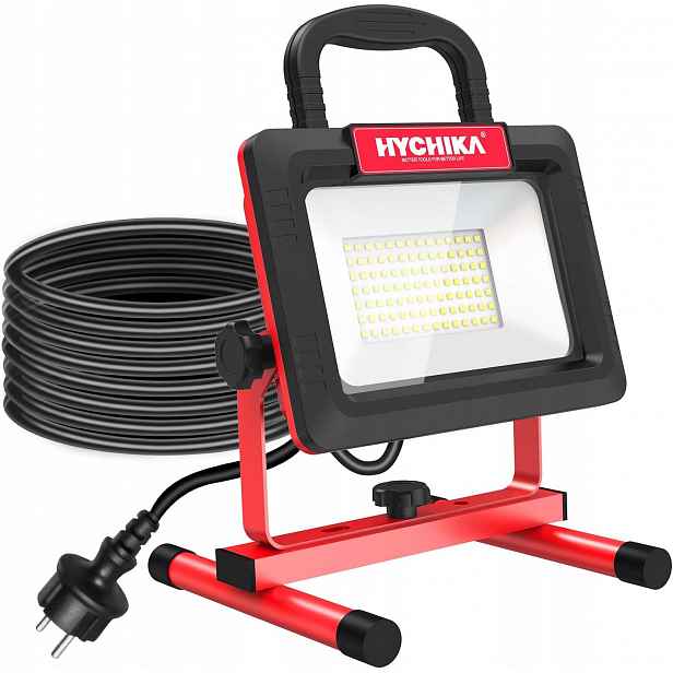 Led Stavební Reflektor 100W 12000 LM IP65 6500K 3 M, Otočný Kabel 360°