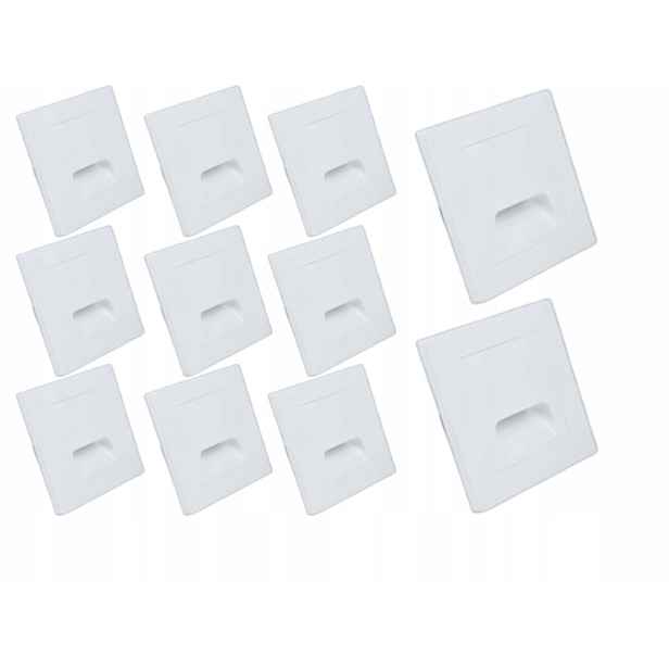 LEDstav 11x Lampička na schody Halogen Led Bílá