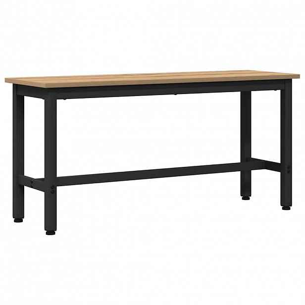 vidaXL Jídelní lavička 100 x 32,5 x 48,5 cm Inženýrské dřevo a ocel