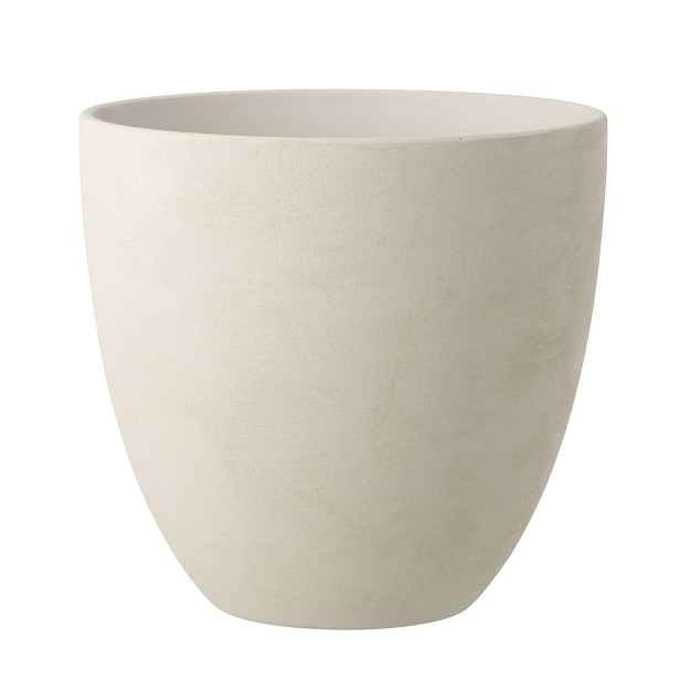 Bílý antik keramický obal na květináč Larigge XL - Ø 36*34 cm J-Line by Jolipa