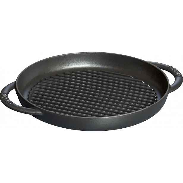 Litinový gril Staub 30 cm, černá