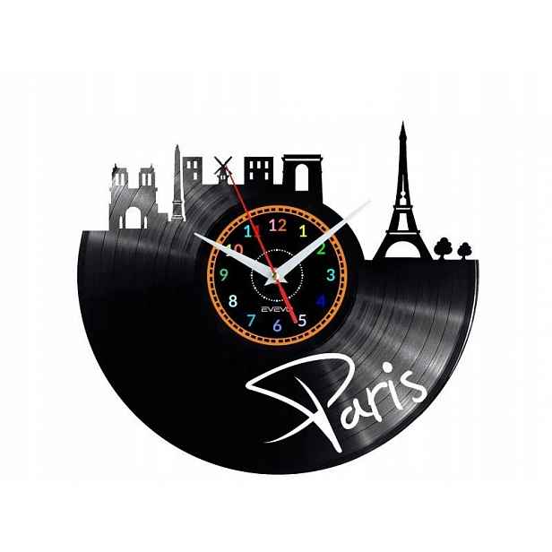 Paris Dárek Originální dekorace do domu Hodiny z vinylové desky