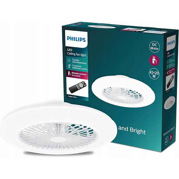 Philips 2v1 Ventilátor stropní svítidlo Led Amigo 20 W 40 W Y538
