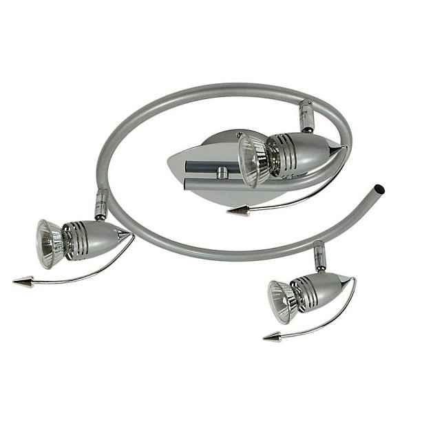 Stropní svítidlo Thunder spirála 3*50W GU10 230V chrom antracit
