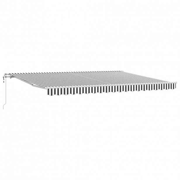 vidaXL Automatická zatahovací markýza antracitová a bílá 450 x 300 cm