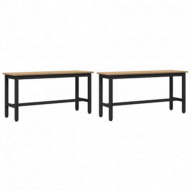 vidaXL Jídelní lavička 100 x 32,5 x 48,5 cm 2 ks