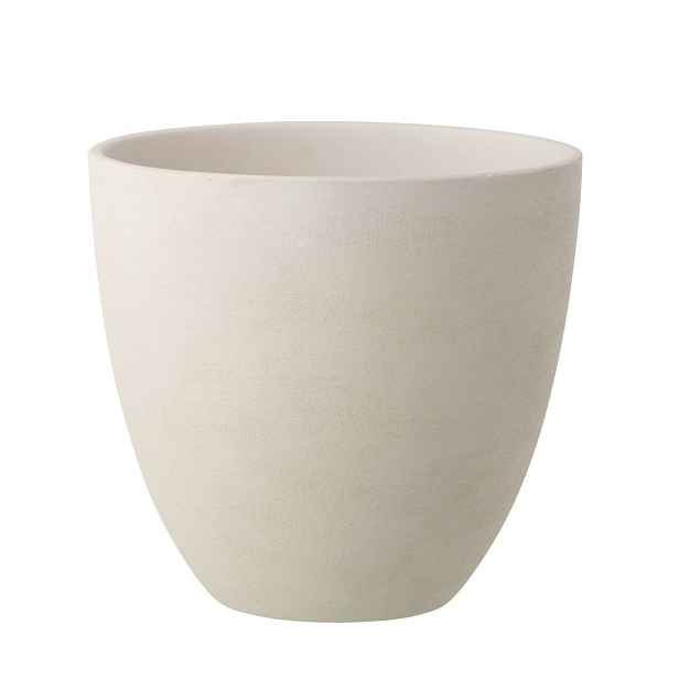 Bílý antik keramický obal na květináč Larigge L - Ø 30*29 cm J-Line by Jolipa