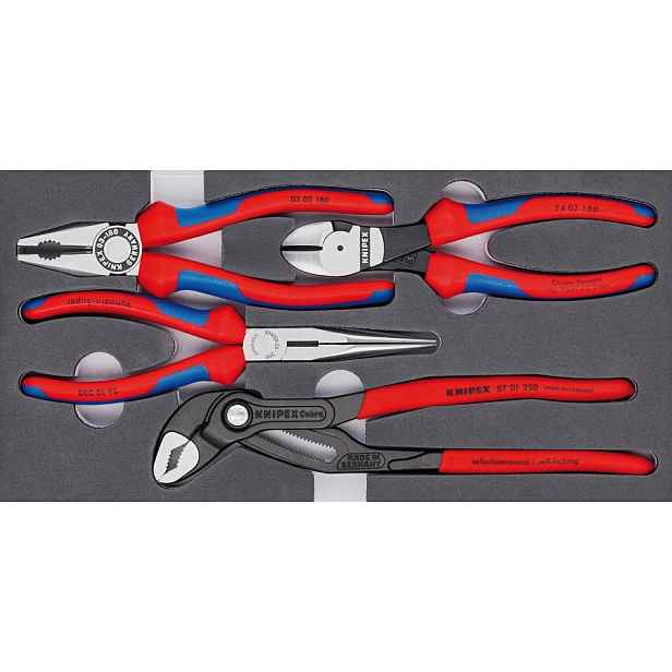 Sada kleští 4 ks s pěnovou vložkou do zásuvky 00 20 01 V15 Knipex