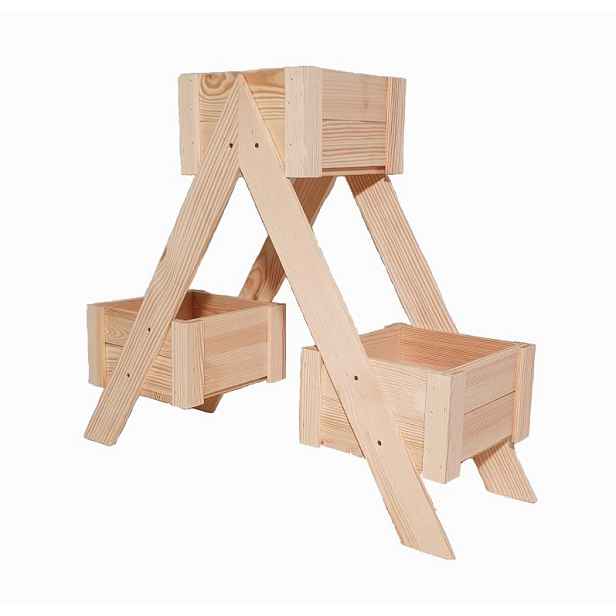 Tonap sada 3 dřevěných květináčů 68 x 56 x 24 cm smrk, borovice