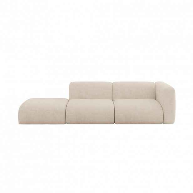 ALTDECOR POHOVKA S PRAVOU OTOMANOU MIRA-S3 296x89x70 Béžová Velur
