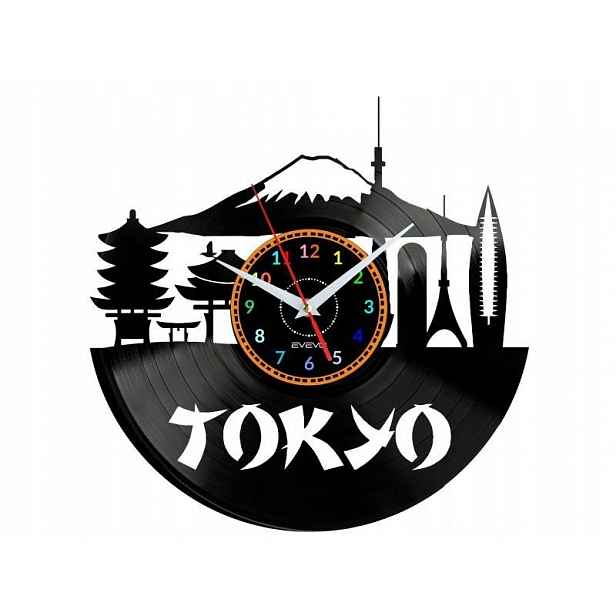 Tokyo Dárek Originální dekorace do domu Hodiny z vinylové desky