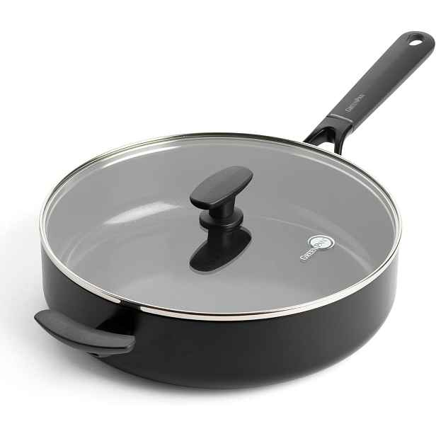 GreenPan Smart nepřilnavá keramická soté pánev s poklicí, Ø 28 cm, černá CC005193-001