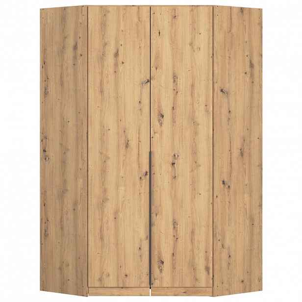 Rauch Möbel ROHOVÁ ŠATNÍ SKŘÍŇ, tmavě šedá, dub artisan, 117/229/117 cm