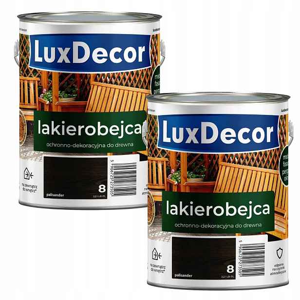 Sada 2 Ks – Luxdecor Dekorativní Lak Na Dřevo 2,2 L Palisandr