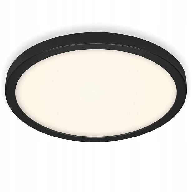 Stropní Svítidlo Led 24W Černý Velký 40cm Stropní svítidlo Obývací pokoj Ložnice Barva 4000K