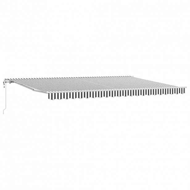 vidaXL Automatická zatahovací markýza antracitová a bílá 500 x 300 cm