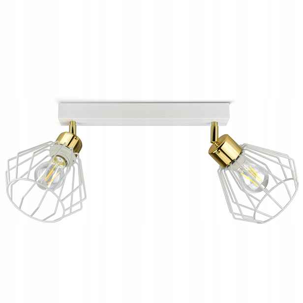 Lampa Stropní Svítidlo Lustr ve stylu Glamour Bílý Zlatý