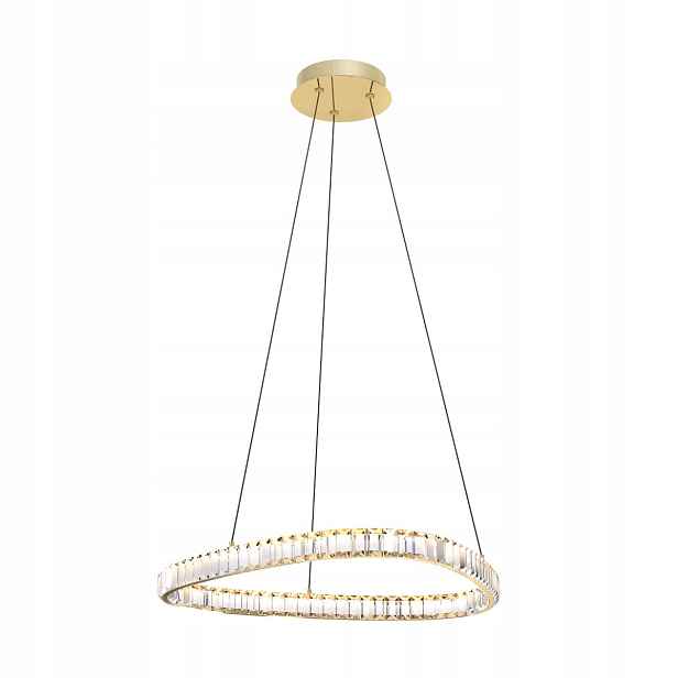 Závěsná zlatá křišťálová Led lampa 25W Zuma Line Athesa