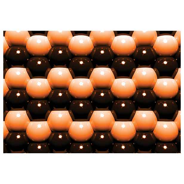 Fototapeta Geometrická abstrakce 350x250 Hnědo-oranžová lepidlo