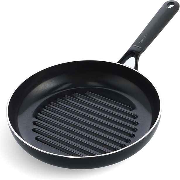 GreenPan Smart nepřilnavá kulatá grilovací pánev, Ø 28 cm, černá CC005194-001