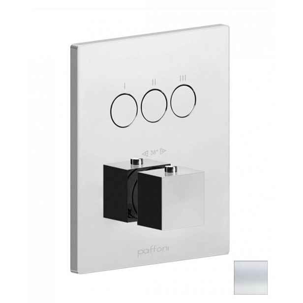 Paffoni Compact Box - Termostatická baterie pod omítku, pro 3 spotřebiče, matná bílá CPT519BO