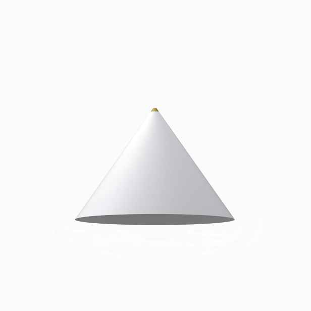 Stínidlo na lampu, bílý zlatý kovový kužel, 35 cm Nowodvorski