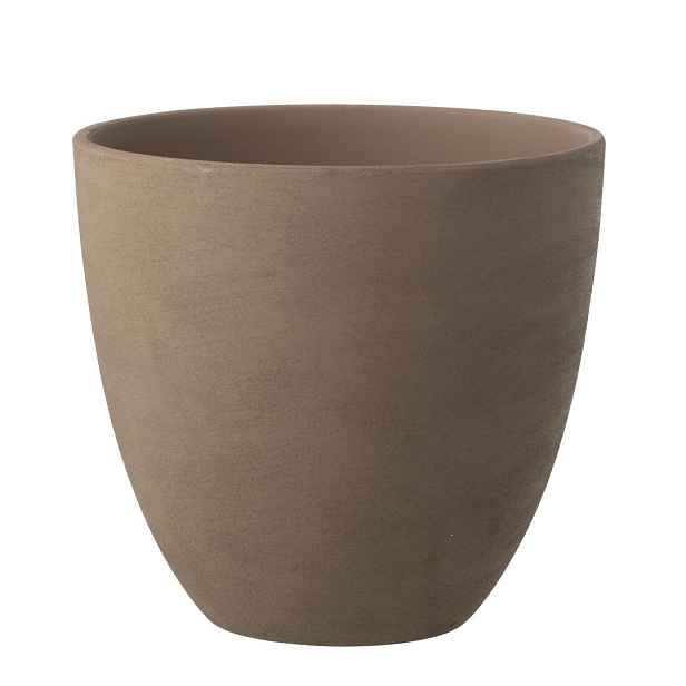 Taupe antik keramický obal na květináč Larigge L - Ø 30*29 cm J-Line by Jolipa