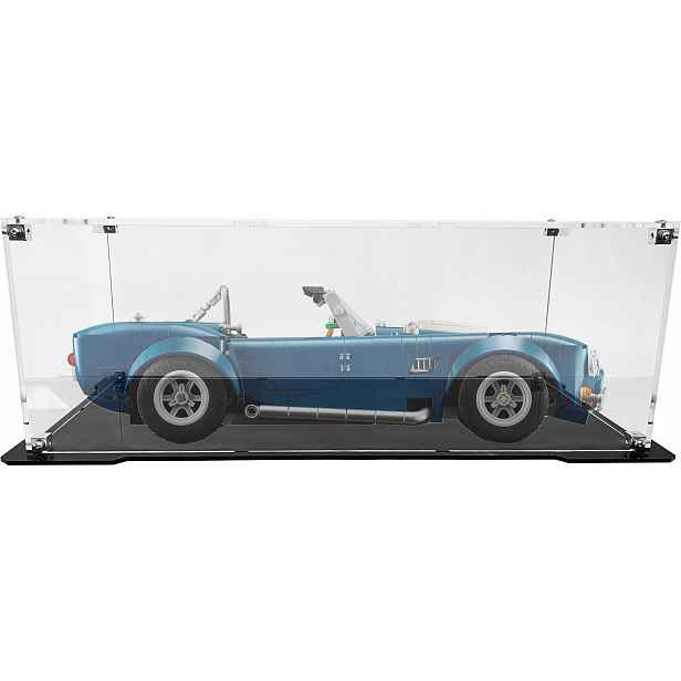 Vitrína s černým podstavcem pro stavebnici Lego 10357 Icons Shelby Cobra 427 S/c