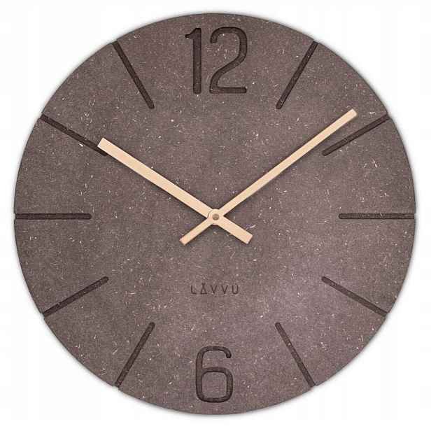 Kulatý Hnědé Nástěnné Hodiny Lavvu Natur Eco Mdf Handmade LCT5024 34 cm