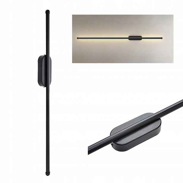 Moderní nástěnná Led lampa dlouhá 60 cm černá Loft