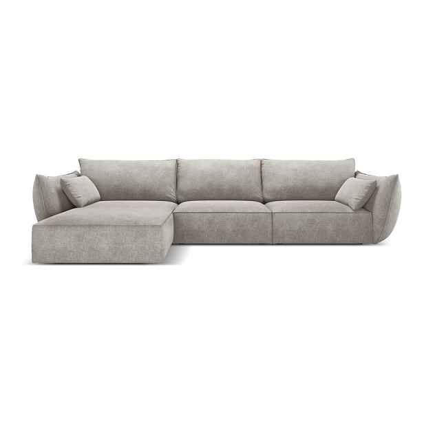 Světle šedá rohová pohovka (levý roh) Vanda – Mazzini Sofas