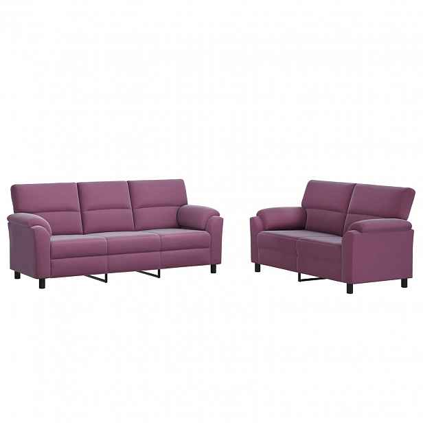 vidaXL Set pohovek 2 pcs Fialová Samet