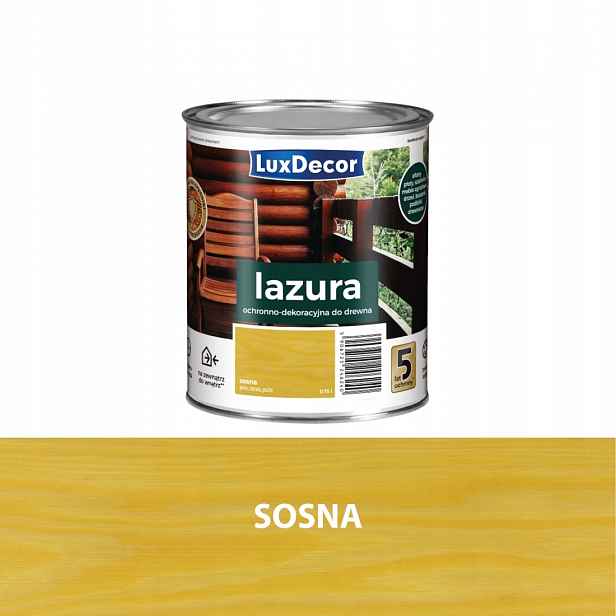 Luxdecor Ochranná A Dekorační Lazura Na Dřevo 4,5 L Borovice