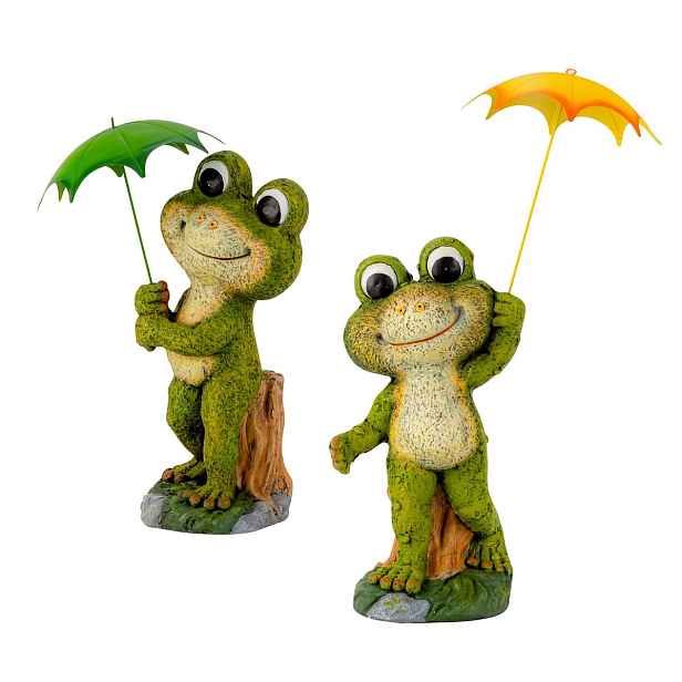 PROHOME - Žába s deštníkem stojící 47cm rôzne druhy