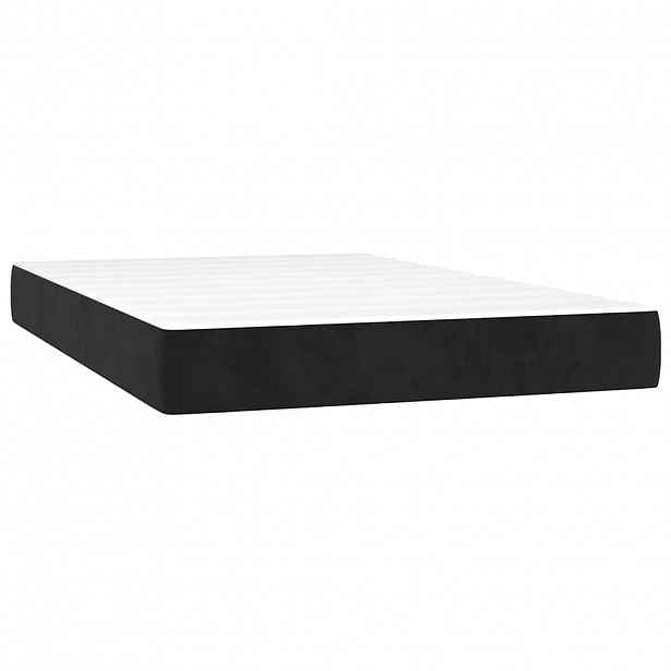 vidaXL Taštičková matrace střední tvrdost černá 120 x 220 x 20 cm samet