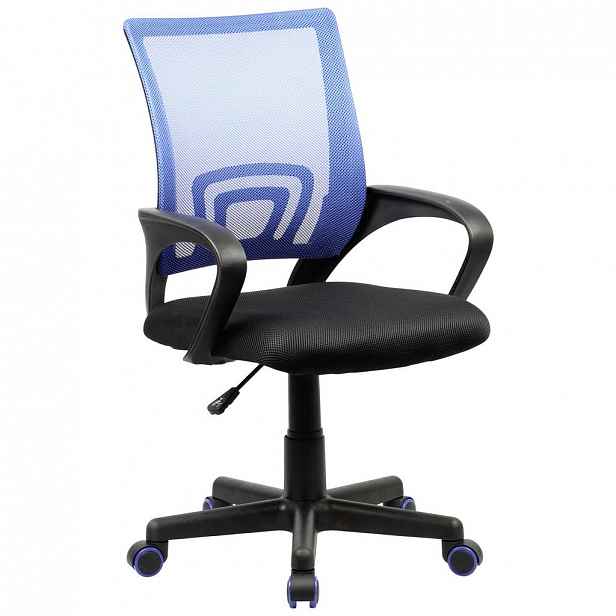 Otočná Židle Tinos Černo-Modrá